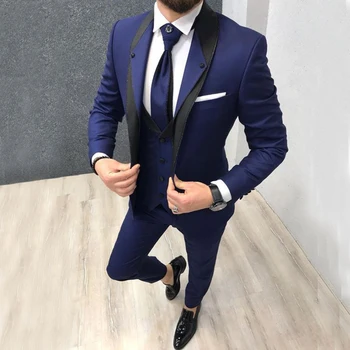3 Pcs Conjunto de paletó Colete Calças / 2022 de Moda de Nova empresa, masculina Casual Boutique de Negócios Noivo do Casamento Formal Blazers Vestido