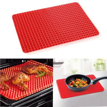 ANGRLY Pirâmide Vermelha Bakeware Panela Antiaderente de Silicone Cozimento Tapetes, Almofadas de Moldes de confecção da Esteira do Forno de Cozimento de Bandeja de Folha de Ferramentas de Cozinha