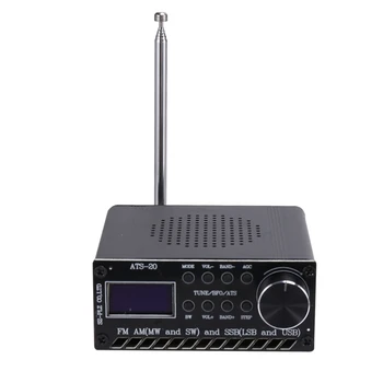 Atualizado ATS-20 SI4732 Toda a Banda Receptor de Rádio FM AM (MW e SW) SSB (LSB e USB) Com Bateria + Antena + alto-Falante + Case