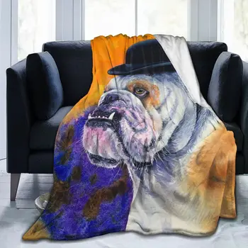 Bulldog francês sofá quarto aconchegante cobertor de impressão 3D manta de condicionador de ar colcha de jogar folha de adultos têxteis lar presente das crianças