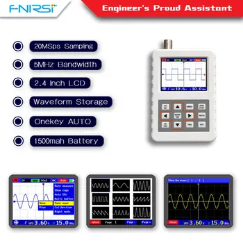 DSO FNIRSI PRO Portátil mini portátil osciloscópio digital 5M de largura de banda 20MSps taxa de amostragem