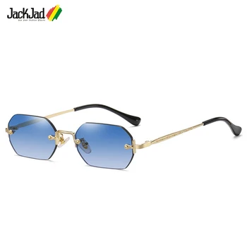 JackJad Moda Cool Única sem aro Estilo Magro de Óculos de sol Vintage Mulheres ins Hip Hop Hippie Design da Marca de Óculos de Sol Tons 8101
