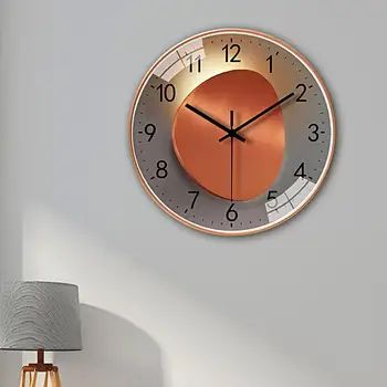 Relógio de parede Padrão de Folha de Sala de Relógio Anti-nevoeiro Superfície do Espelho para Casa de Relógio