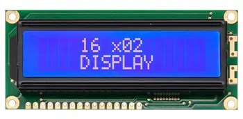 WH1602J WINSTAR 16*2 módulo de 5V, que é construído com ST7066 controlador IC VATN tela LCD luz de fundo azul novo e original